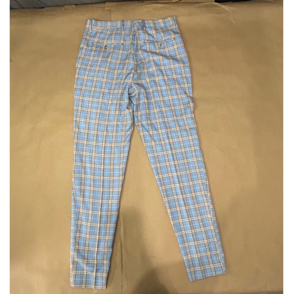 Kent & Park Sky Blue Plaid Dress Pants Mens 32 - Picture 2 of 7